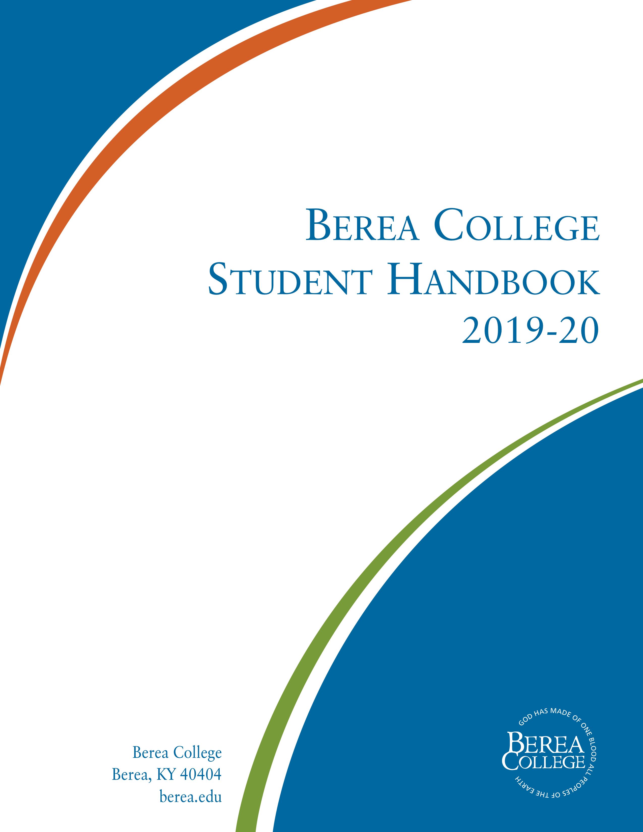 Student Handbook Cover Page