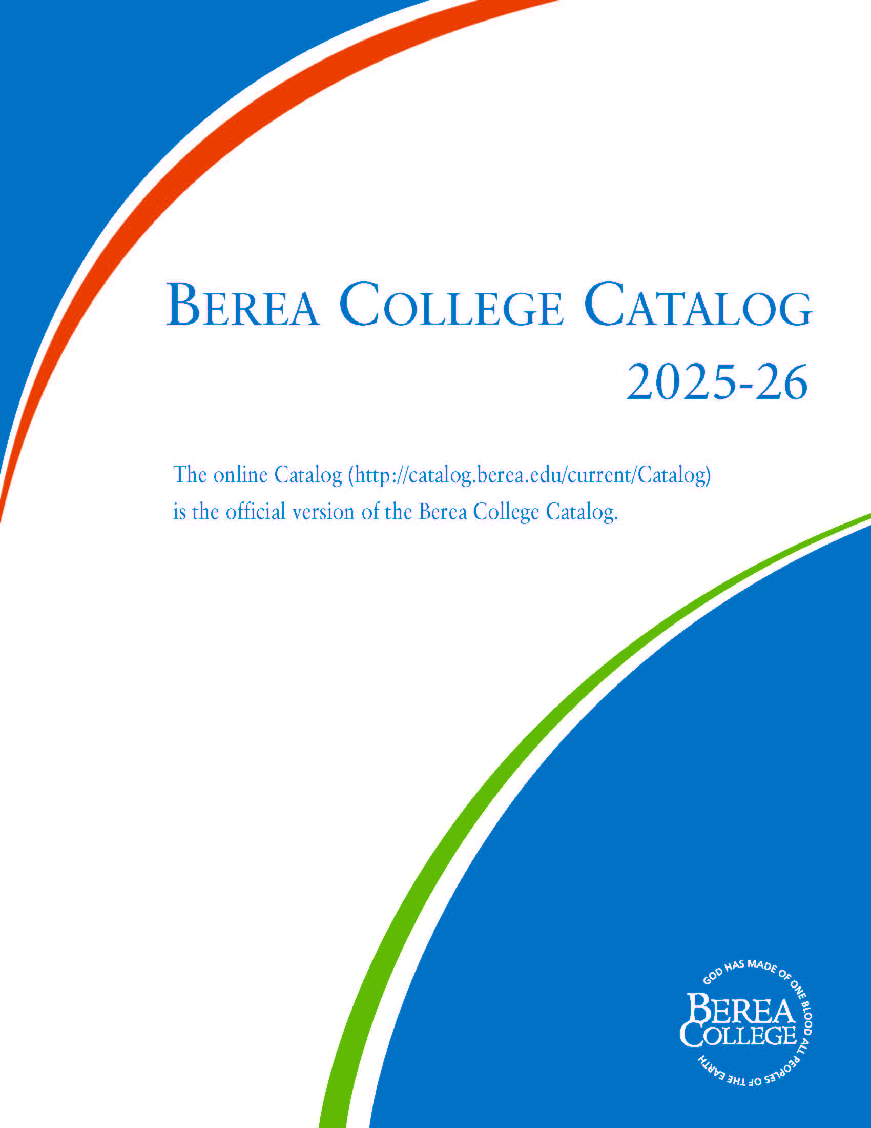 Berea College Catalog Cover 2025-2026