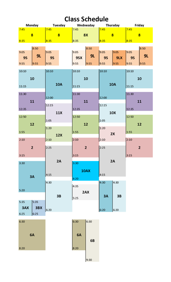 Class Schedule