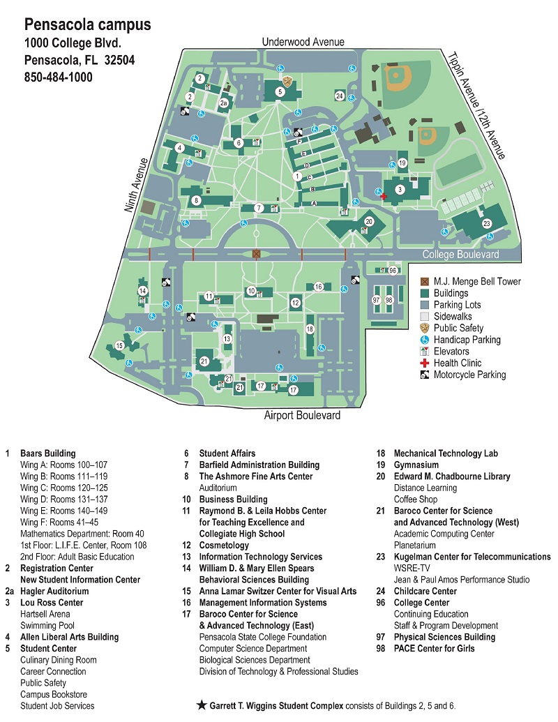 Pensacola Campus Map